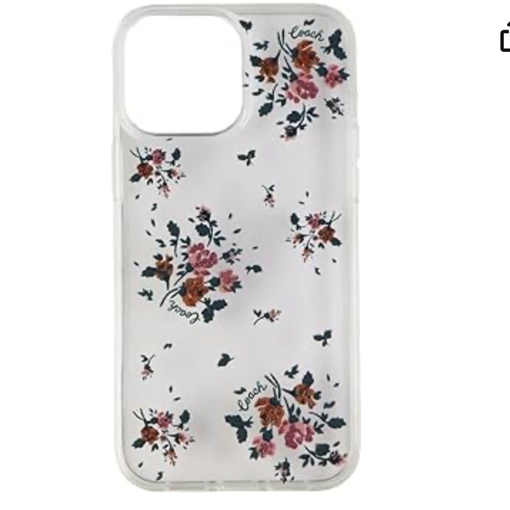 Coach Cell Phone Hardshell Case in Rose Bouquet / Clear, for iPhone 13 Pro